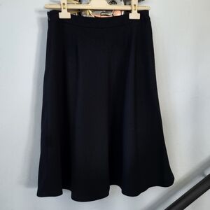 Elegant Black Ann Taylor Loft A-line Lined Skirt, Size 8